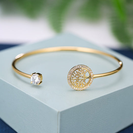 Bracciale in Oro Bianco con Albero della Vita