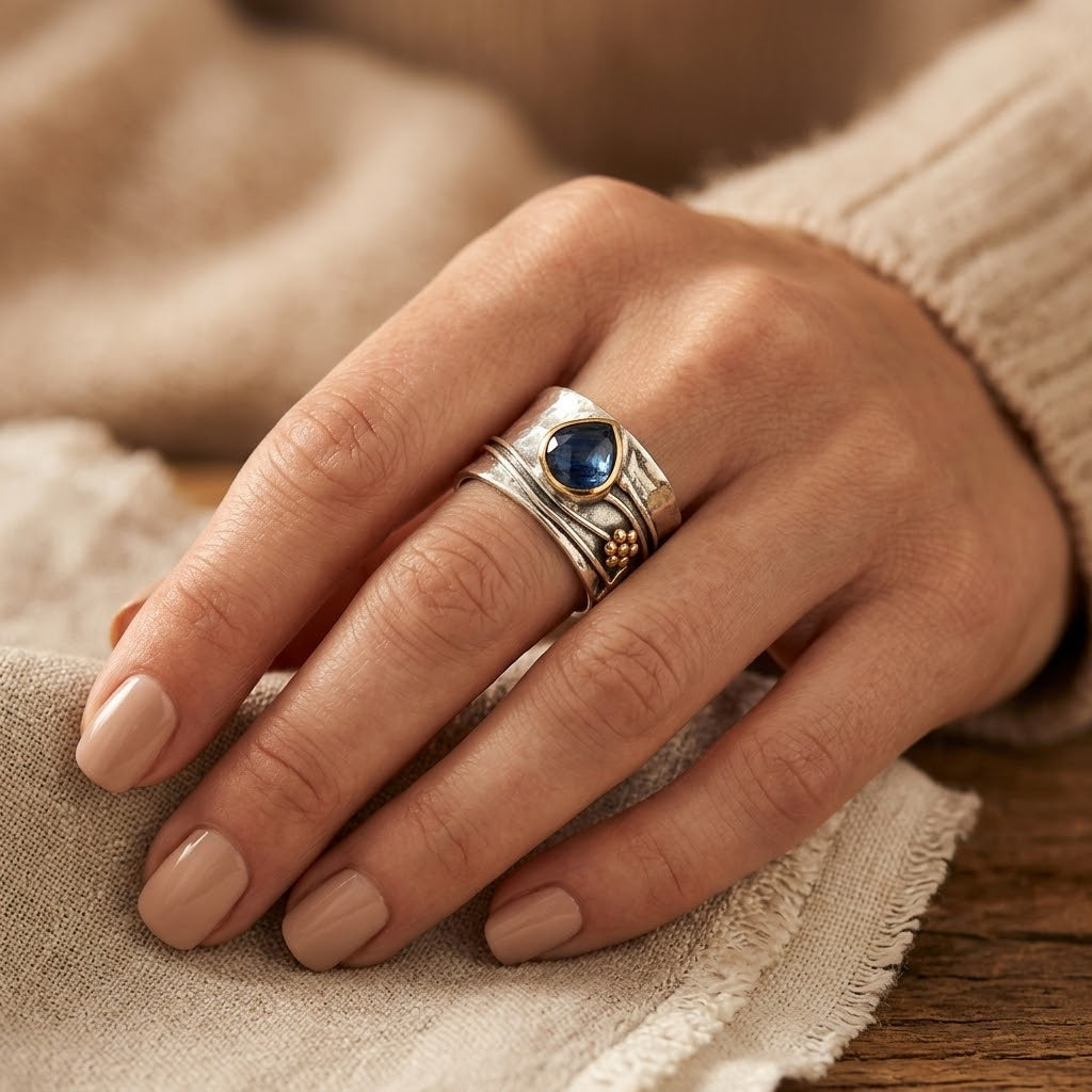 Anello con Accento in Argento e Oro