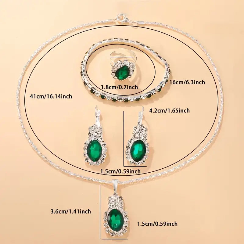 Set di Gioielli Seloria Grevalyn | Oro Bianco