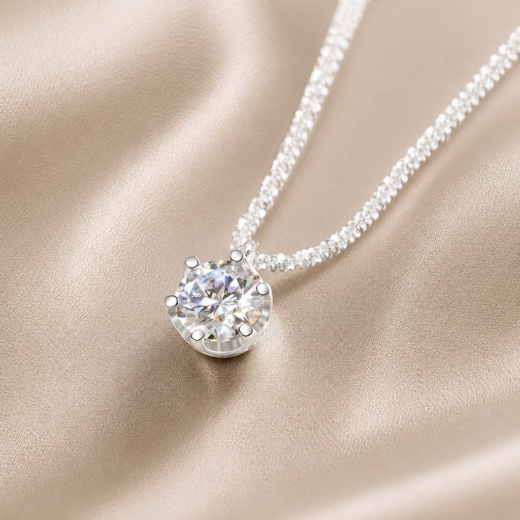 Collana Eternità con Zirconi in Oro Bianco