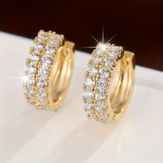 Orecchini Vintage in Oro Bianco con Micro Zirconia