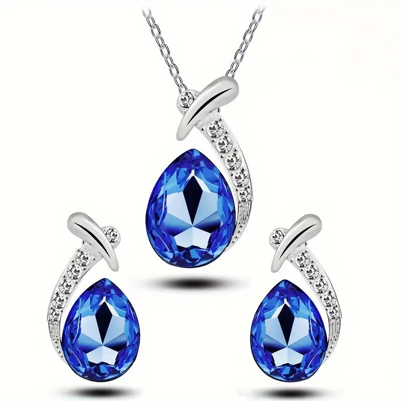 Set di Gioielli Eleganza Sirena Classica | Oro Bianco