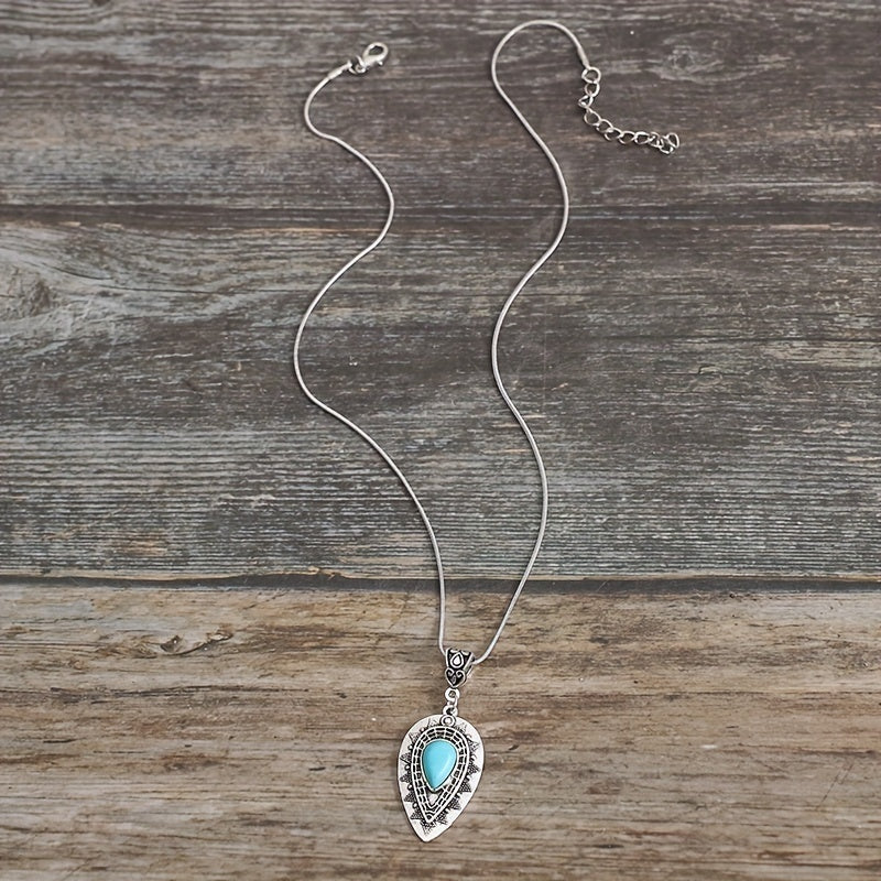 Collana a Goccia Turchese Arlisse | Oro Bianco