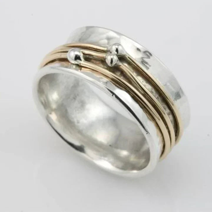 Anello in Argento Stratificato Oro Vintage | Oro Misto