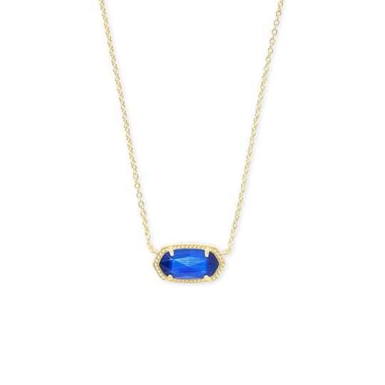 Collana ovale in zaffiro classico | Oro