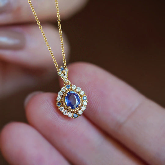 Collana pendente celeste reale | Oro