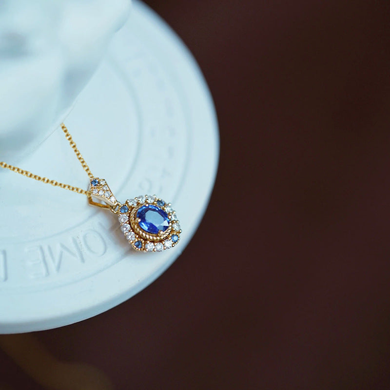 Collana pendente celeste reale | Oro