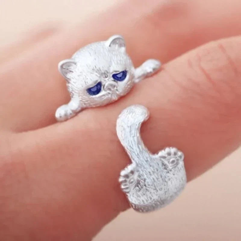 Anello Regolabile per Gattini | Oro Bianco