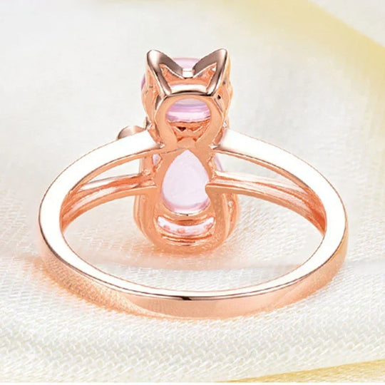 Anello per Gatto in Oro Rosa | Oro Rosa