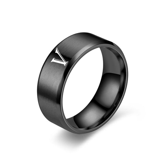 Anello Iniziale in Obsidiana | Finitura Nera