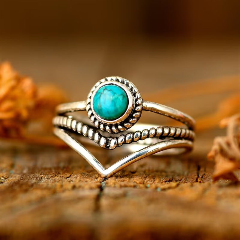 Anello Velora in Perline Turchesi | Oro
