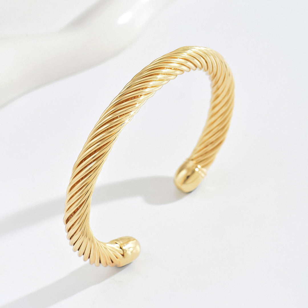 Bracciale a Cuffia Twisted Prime | Oro