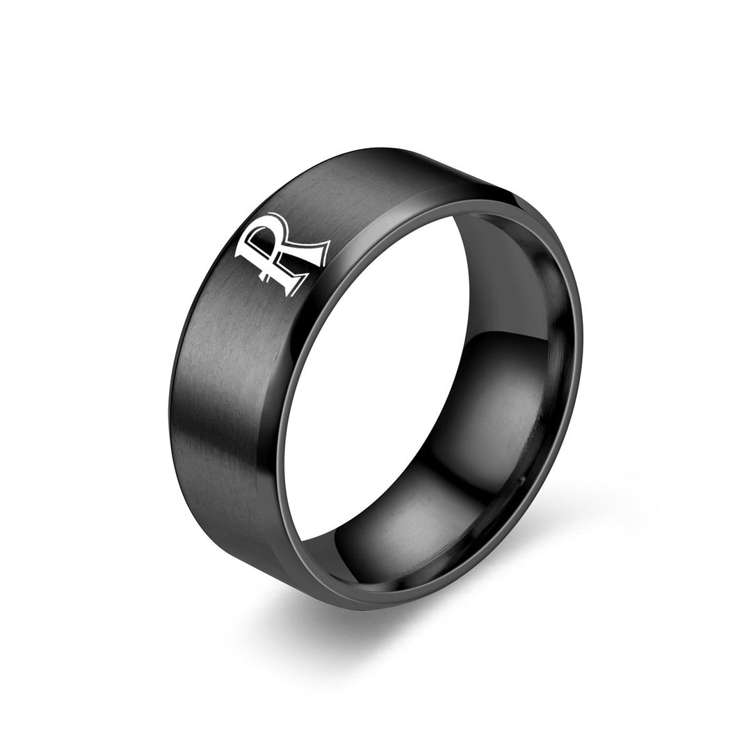 Anello Iniziale in Obsidiana | Finitura Nera