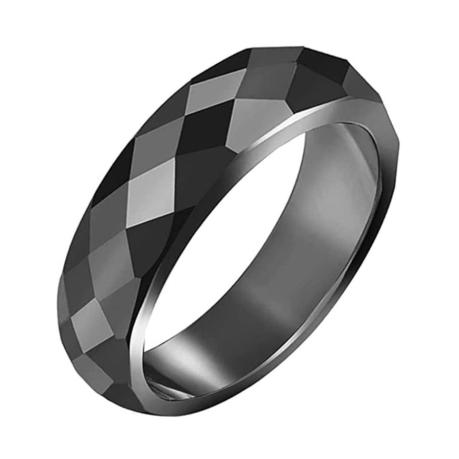 Anello Facet Minimalista | Finitura Nera
