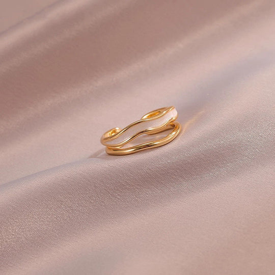 Anello a Onde Stratificate Sahira | Oro