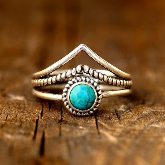 Anello Velora in Perline Turchesi | Oro