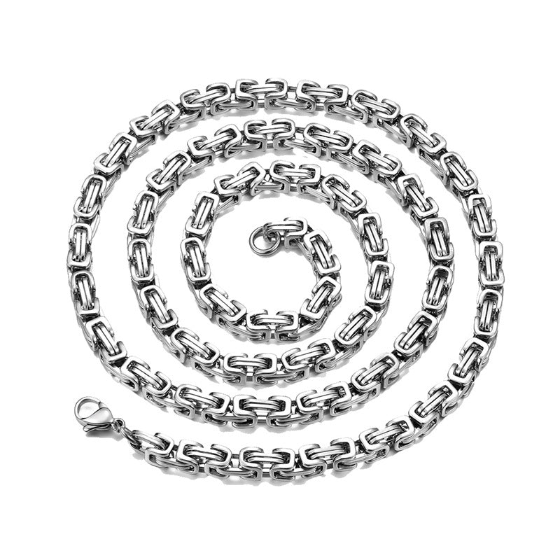 Collana a Catena Bizantina Korvin | Oro Bianco
