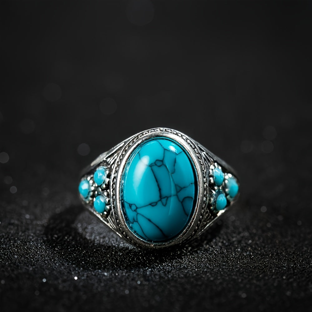 Anello Nomad Blue Stone | Oro Bianco