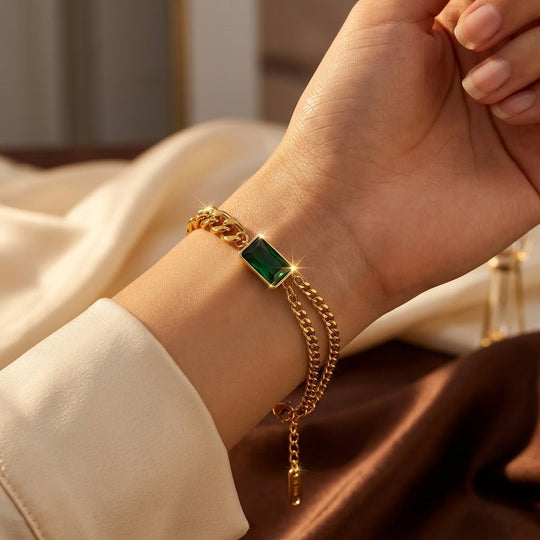 Bracciale a Catena in Oro Verde