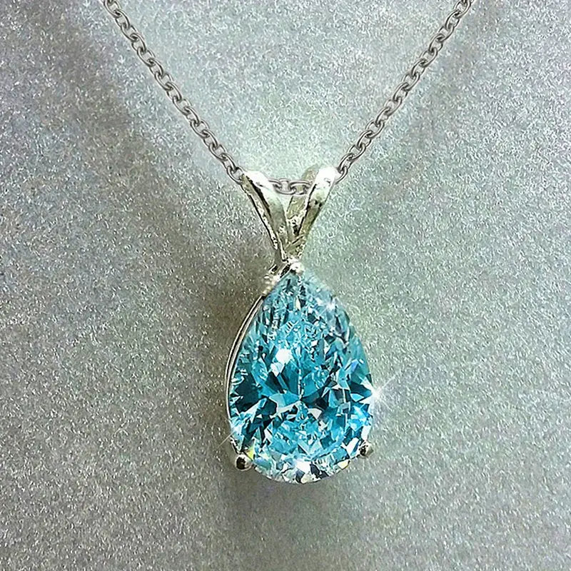 Collana Lacrima dell'Oceano | Oro Bianco