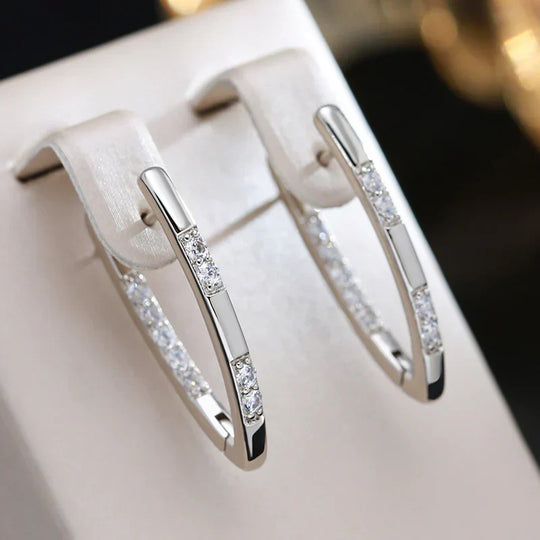 Orecchini in Zirconia Squisita | Oro Bianco