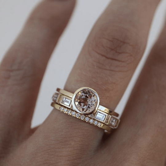 Anello Solitario con Montatura in Oro