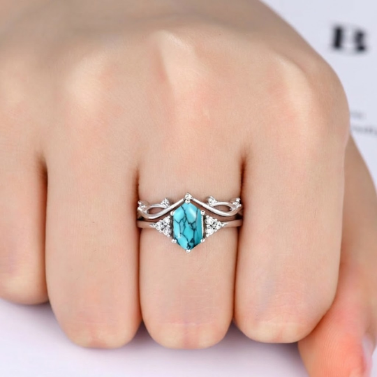 Set Anello Elarin Sea Crest | Oro Bianco