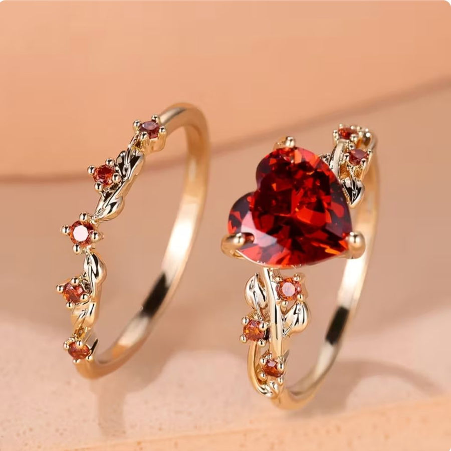 Set di Anelli Accent Cuore Redvine