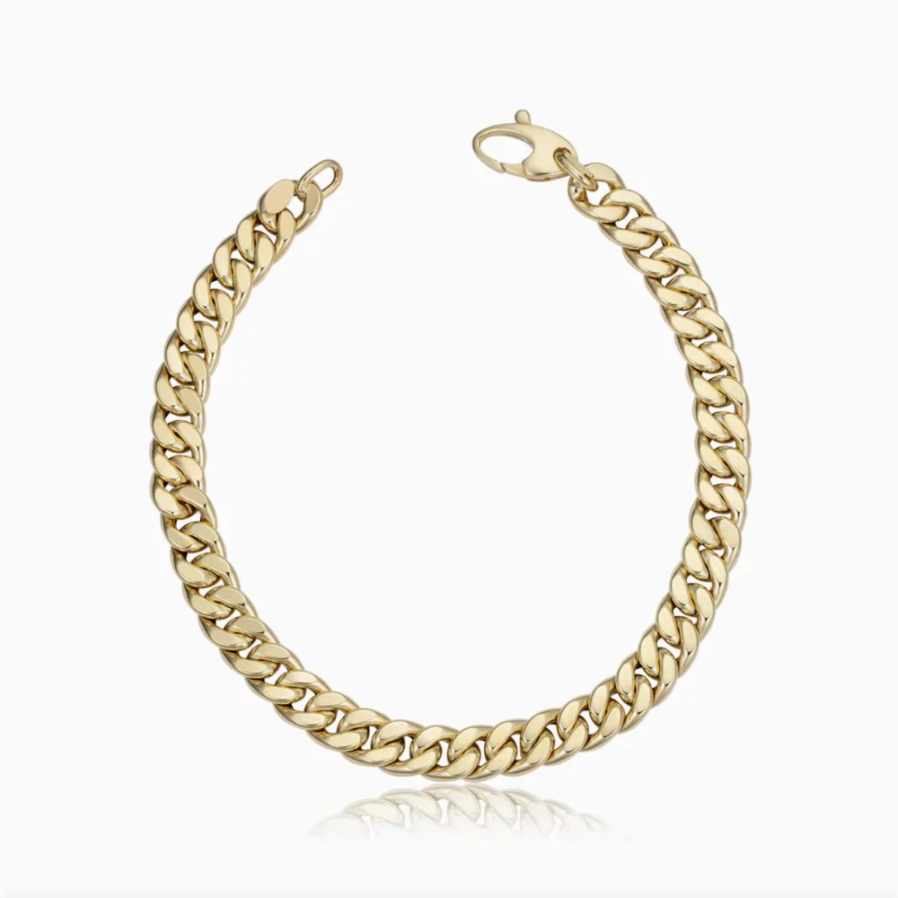 Bracciale in oro cubano classico