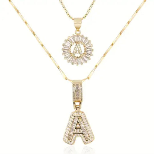 Collana Iniziale in Pave