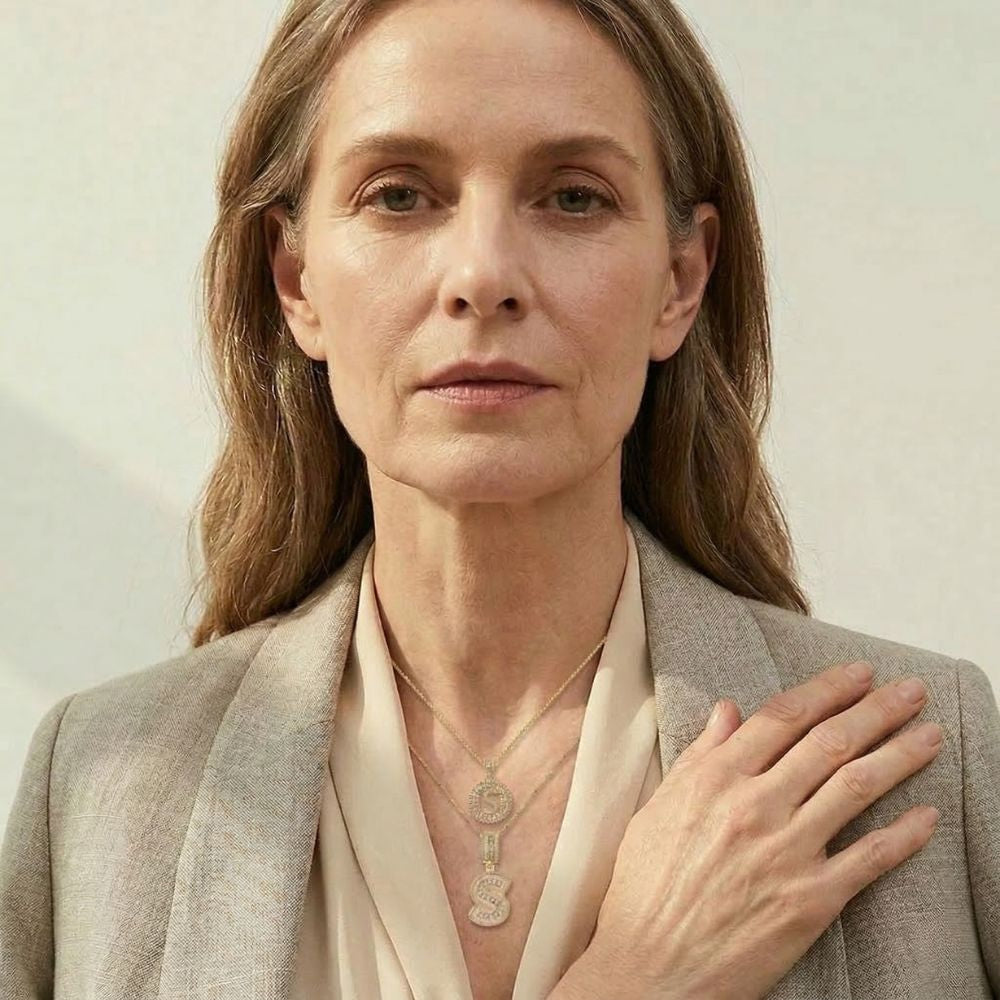 Collana Iniziale in Pave